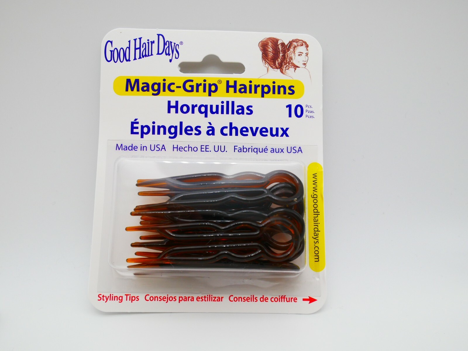3 x Packs Magic Grip Hairpins 2 1/2″ Brown (30 Pcs) Good Hair Days