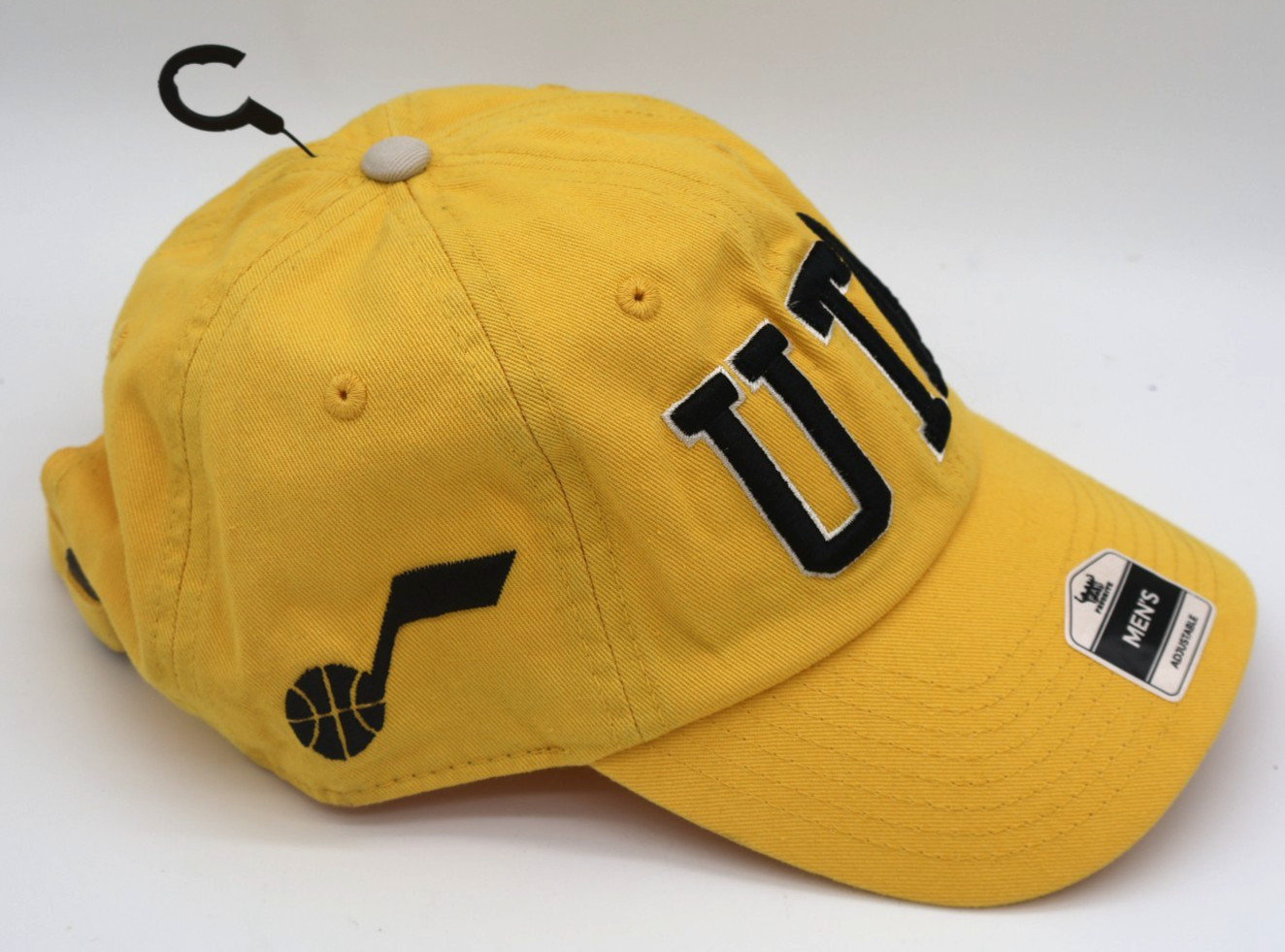 Utah Jazz NBA Hat Mens One Size Yellow Basketball Adjustable Fan Sports NWT