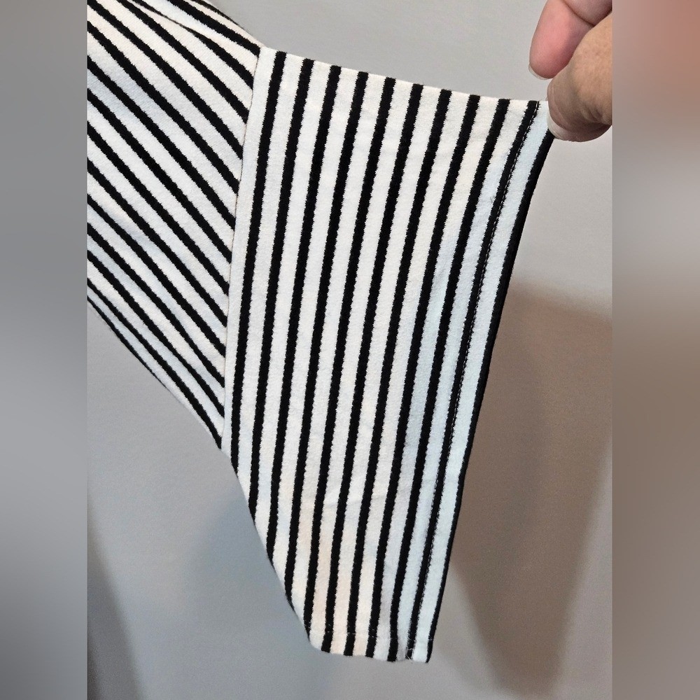Chico’s Black and White Striped Tunic