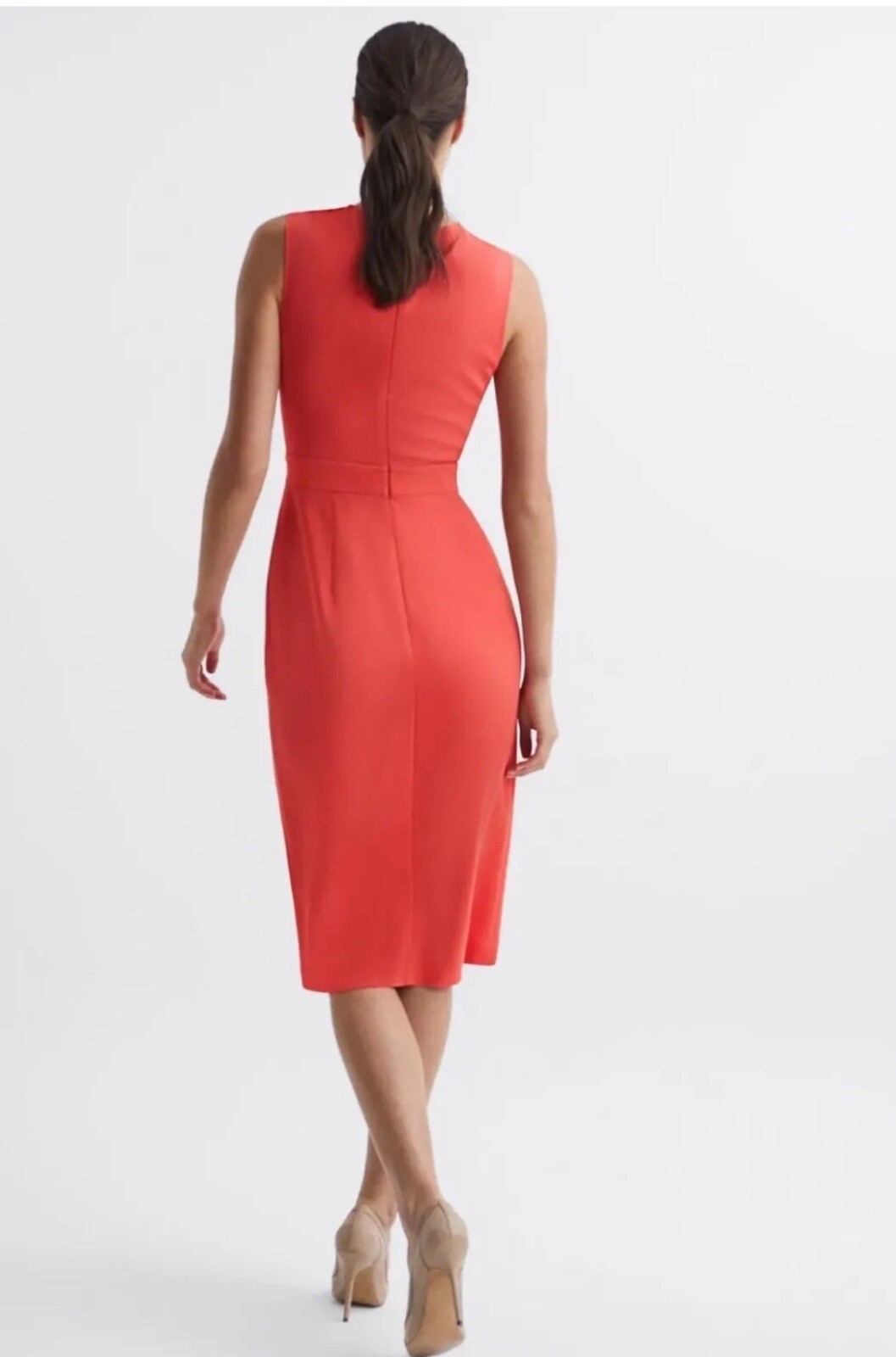 REISS LAYLA SLEEVELESS BODYCON Party Summer DRESS, BLACK Coral Size Uk 4-14 £149