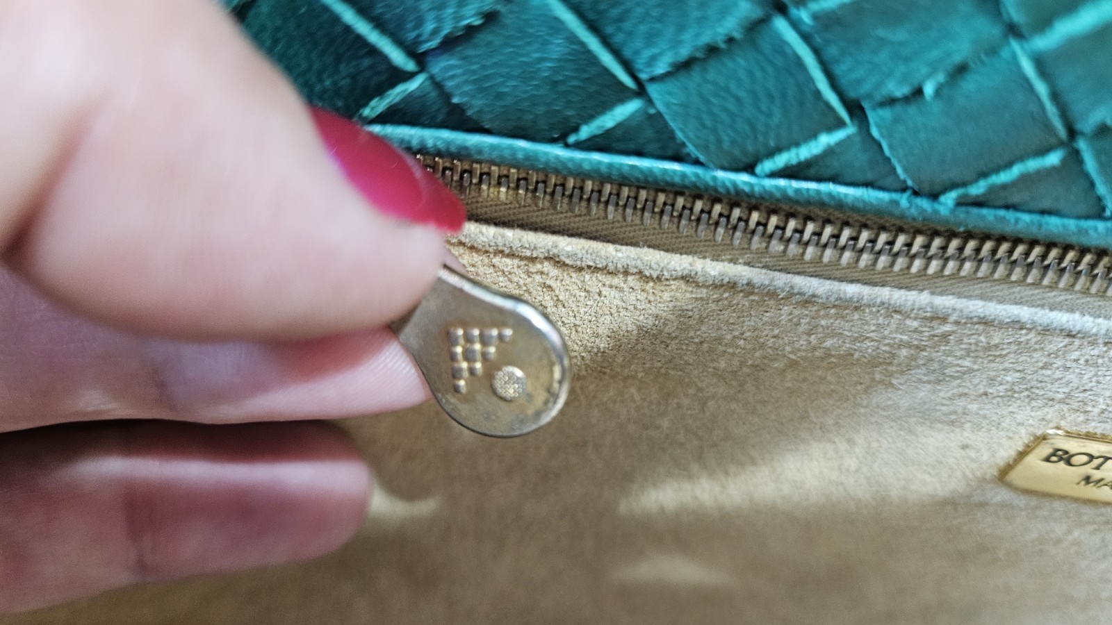 Vintage 90s Bottega Veneta Green Intrecciato Nappa Frame Bag