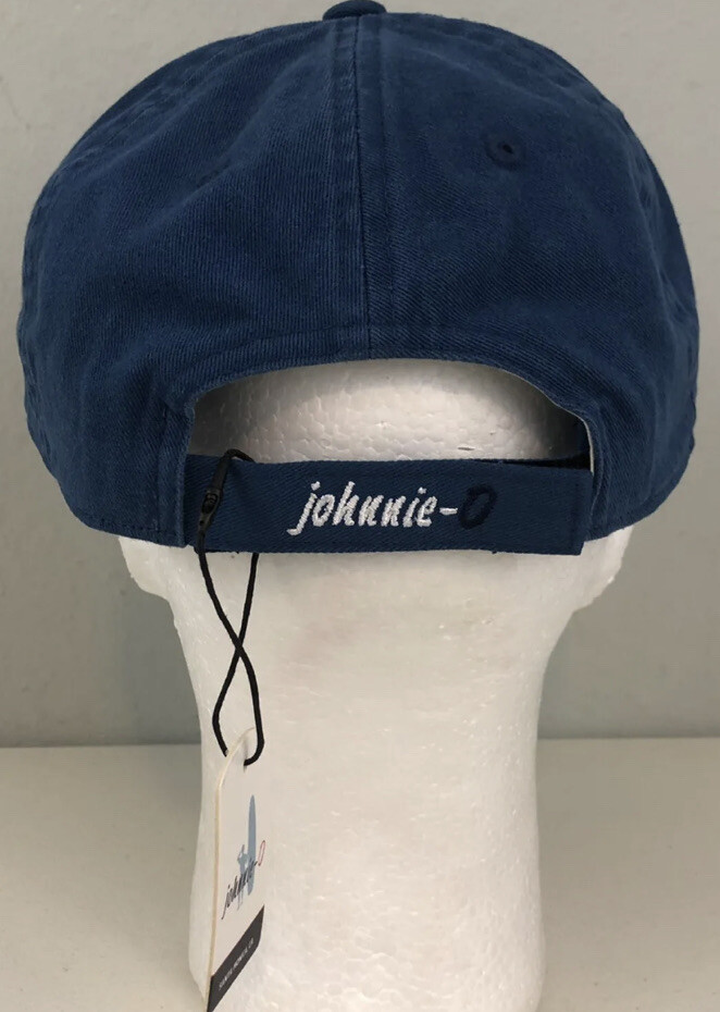 NEW Johnnie-O Hat Surf Logo Adjustable Cap Slate Blue Baseball Hat