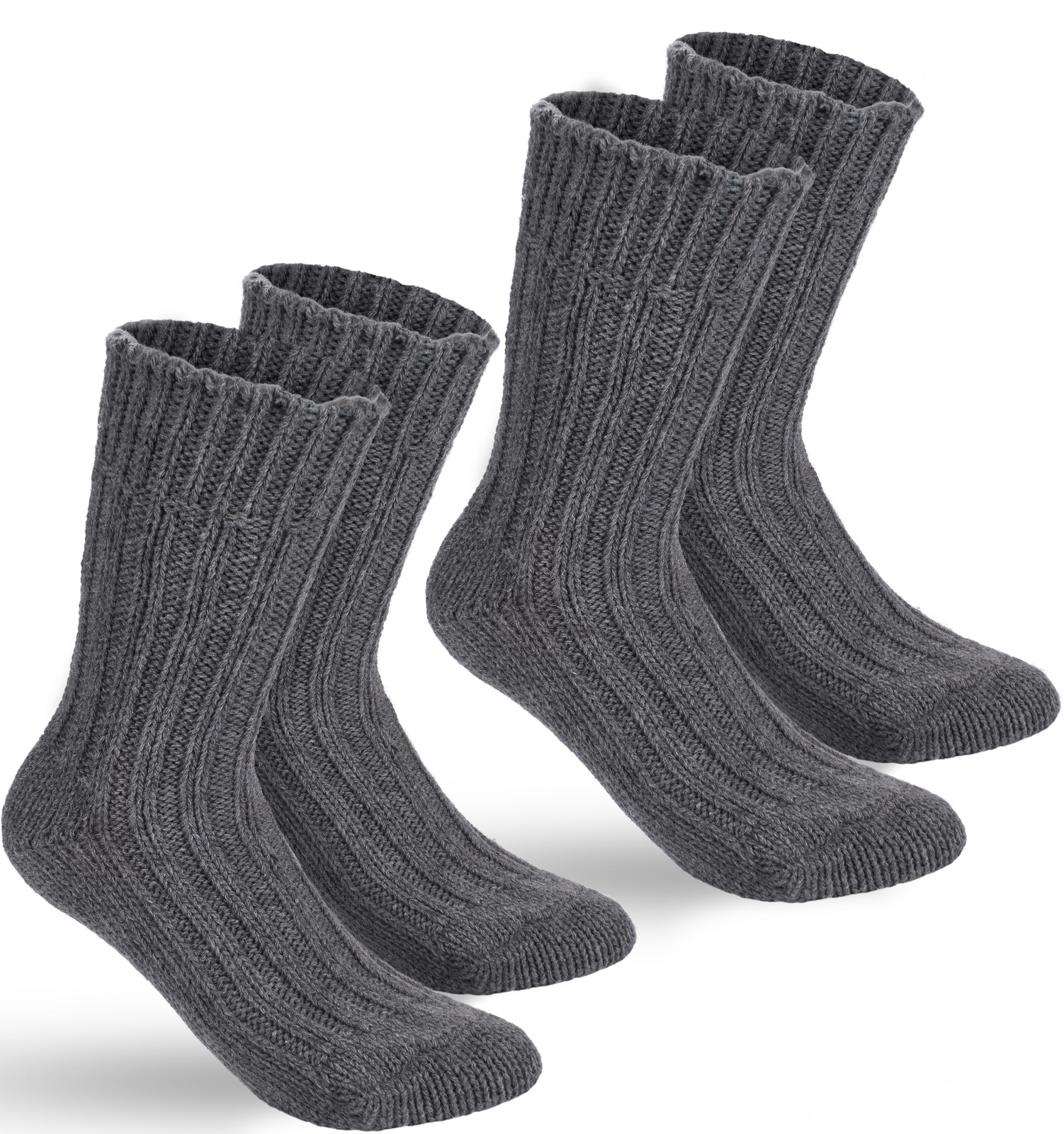 BRUBAKER 2 Pairs Unisex Alpaca Wool Socks – Thick Winter Socks for Men or Women