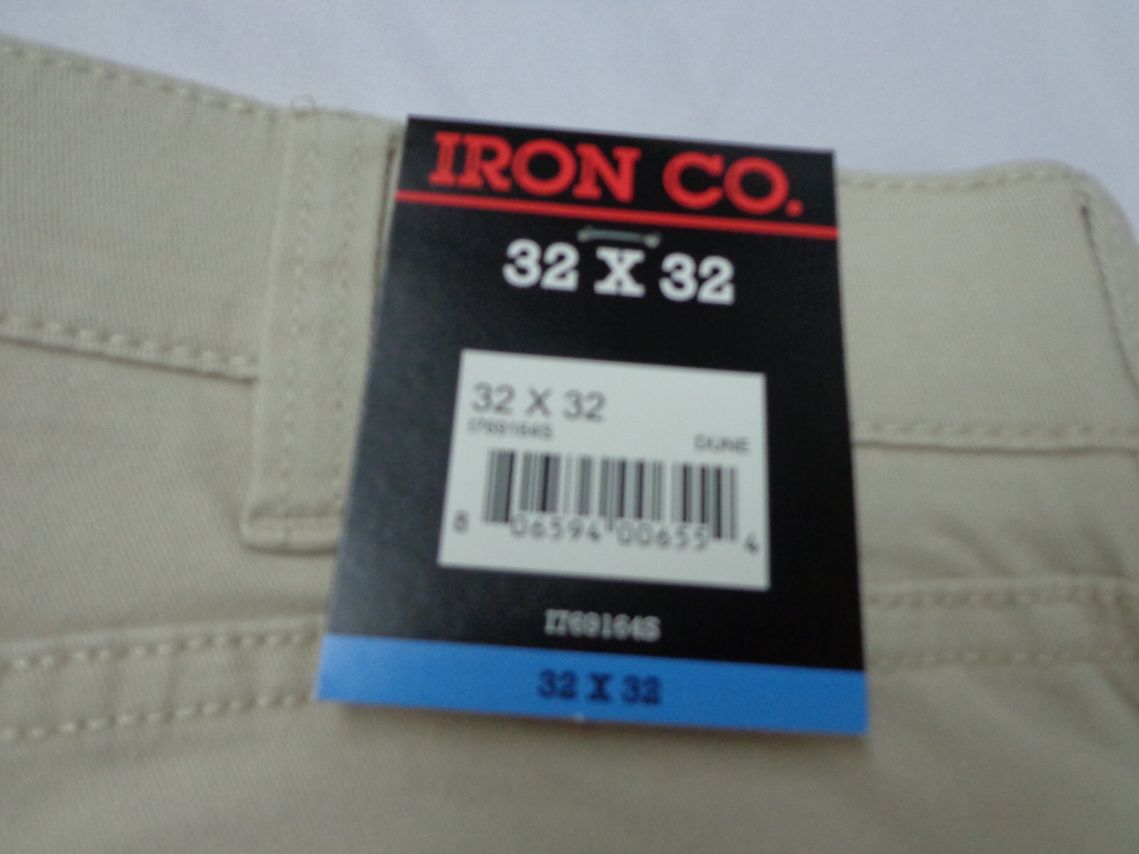 Iron Co. Men’s Classic Stretch Comfort Patriot Pants ‘Dune’ Cream Color 32 x 32