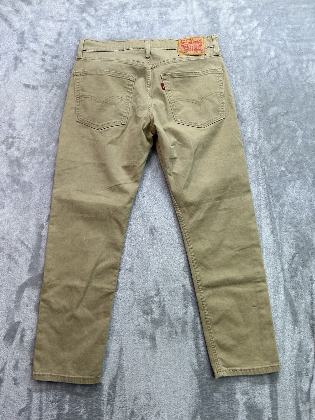 Levis 502 Jeans Mens 31×30 (Fits 32×29) Beige All Seasons Tech Tapered Stretch