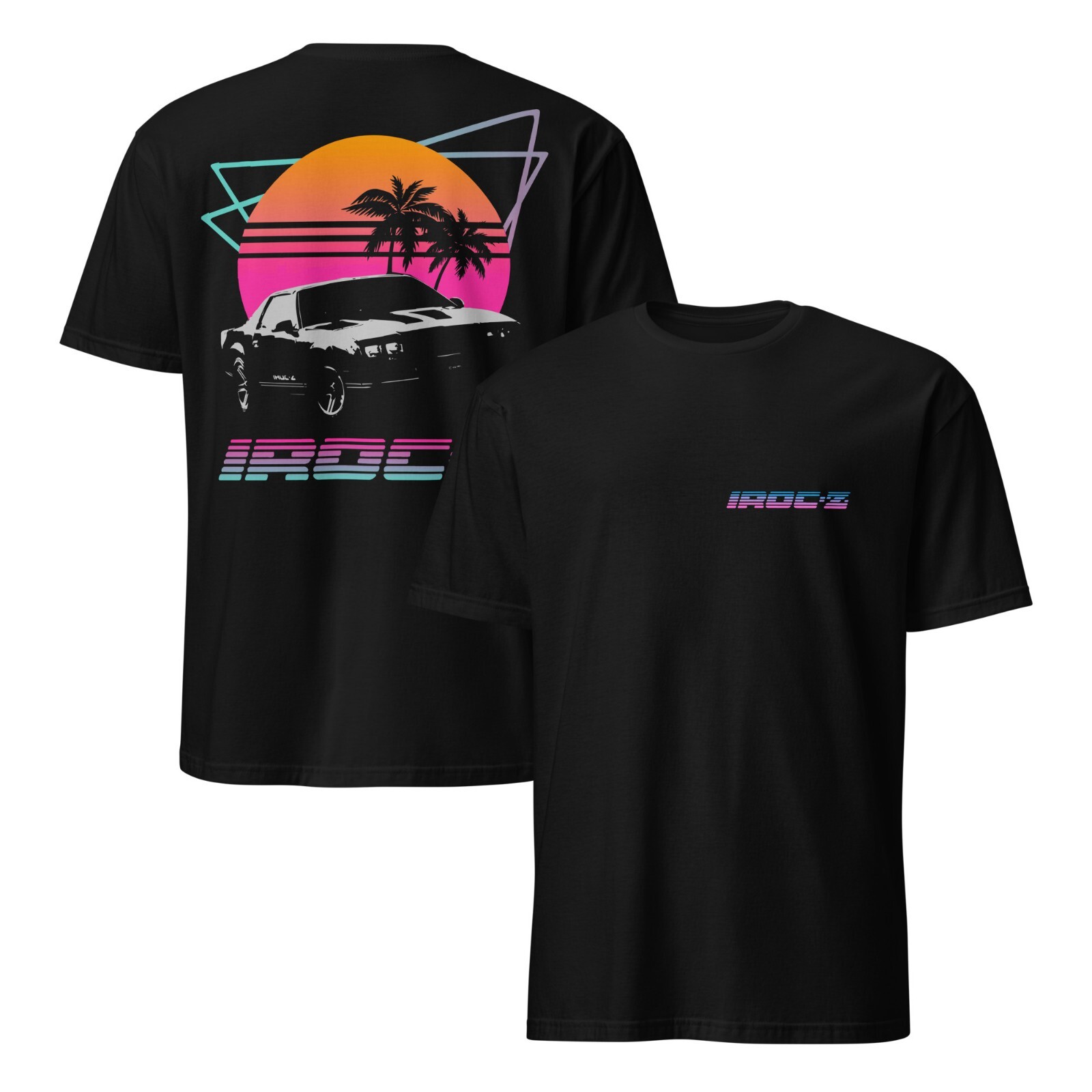 1980’s Retro Wave Chevy Camaro IROC-Z Black T-Shirt
