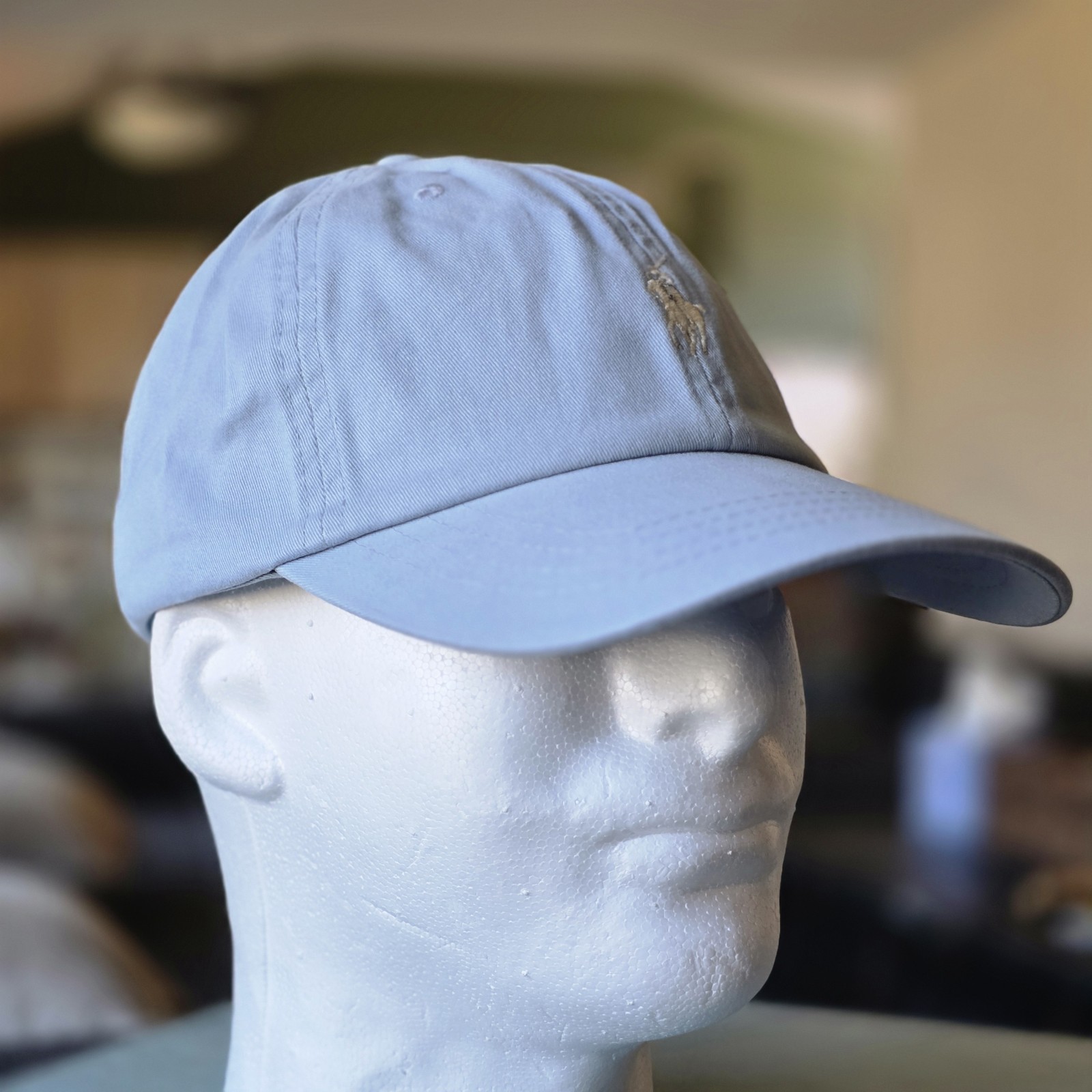 Polo Ralph Lauren Men’s One Size Cotton Chino Adjustable Ball Cap Office Blue