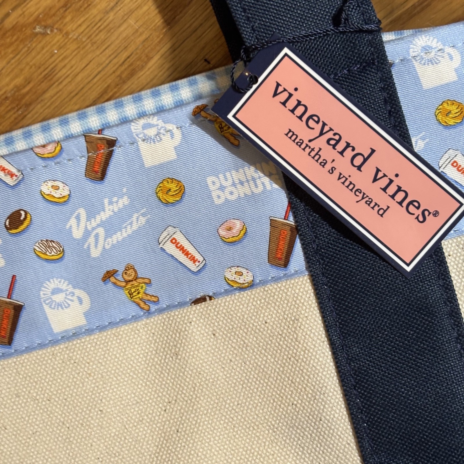 Vineyard Vines Custom Collection Canvas Tote Bag Collaboration Dunkin
