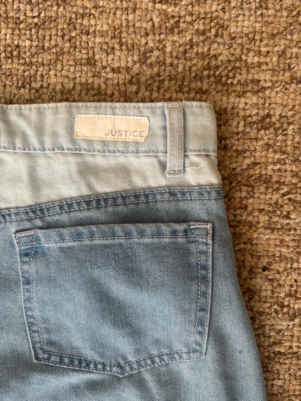Justice Looney Tunes Y2K Girls Cargo Jeans Size 18 Tweety Bugs Bunny (Women 2)