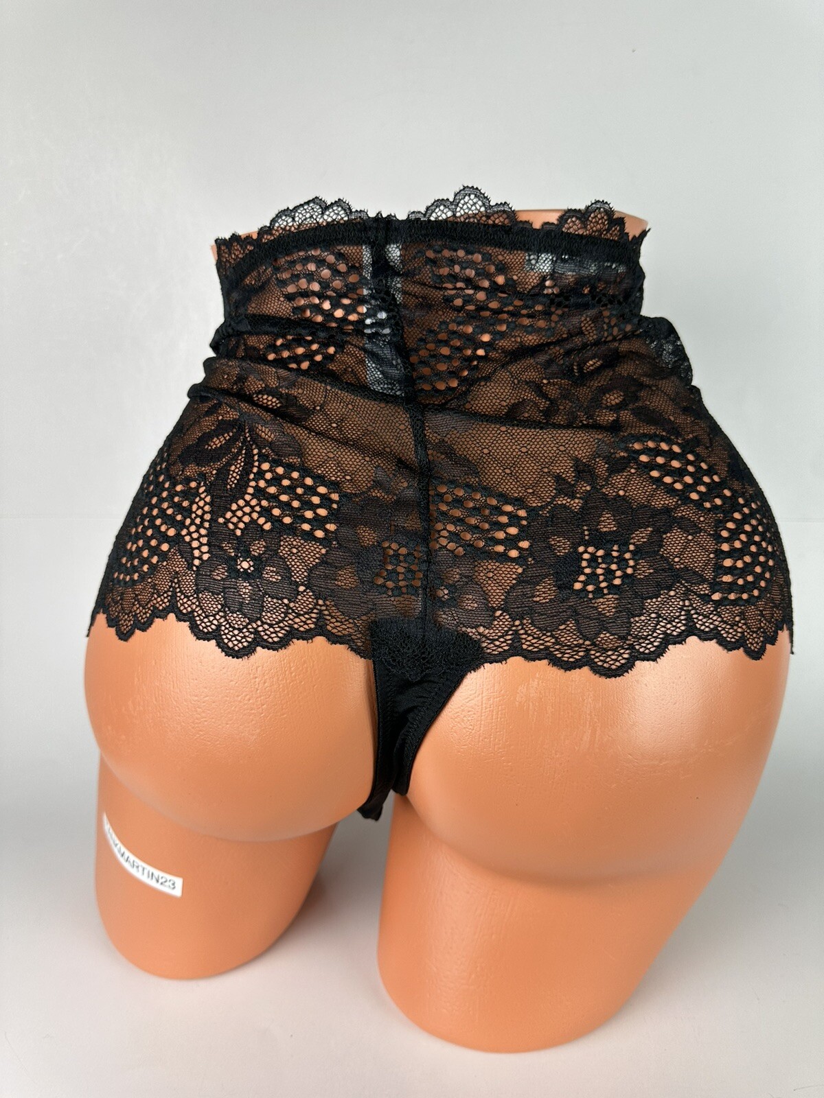 Lane Bryant Cacique Split Gusset Thong Black With Lace Plus Panties 22/24 Sexy C