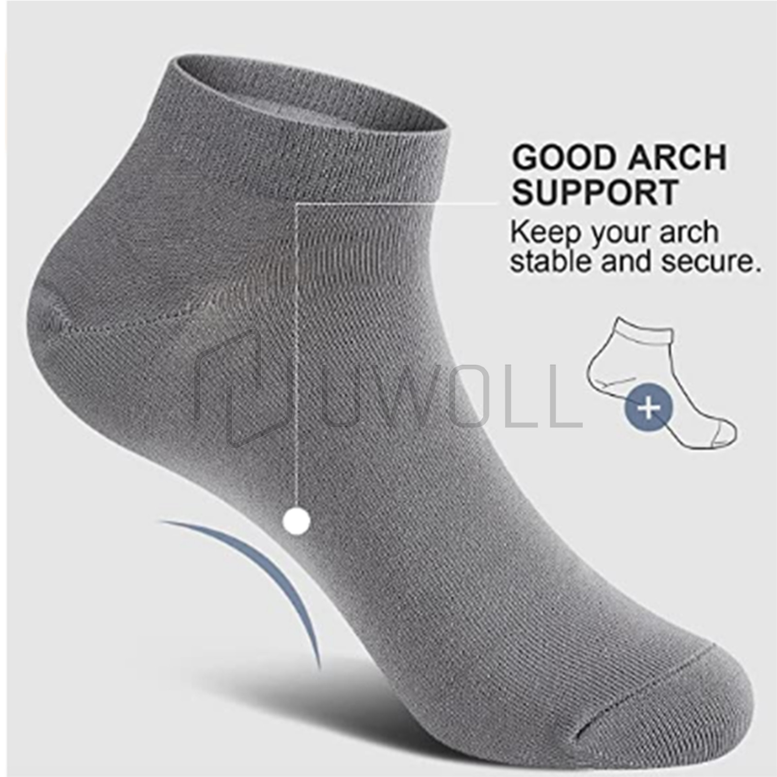 Ankle Socks Sport Cotton Crew Socks Low Cut Invisible for Men & Women