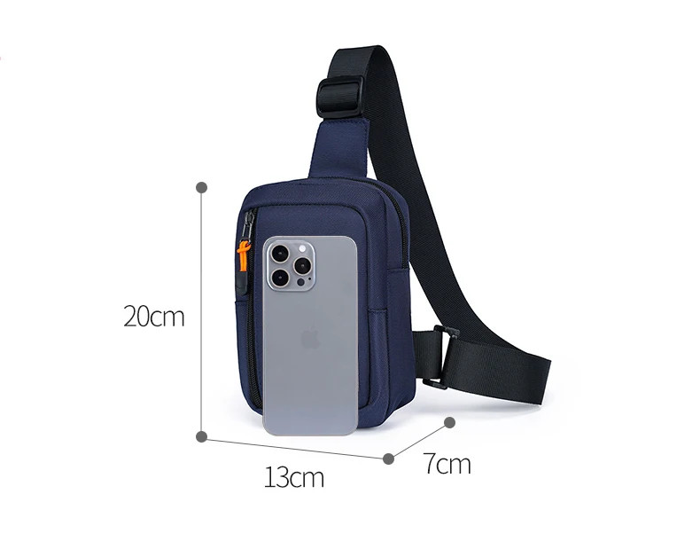 New Men Chest Bag Casual Shoulder Bag Oxford Side Sling Bag Male Sports Outdoor