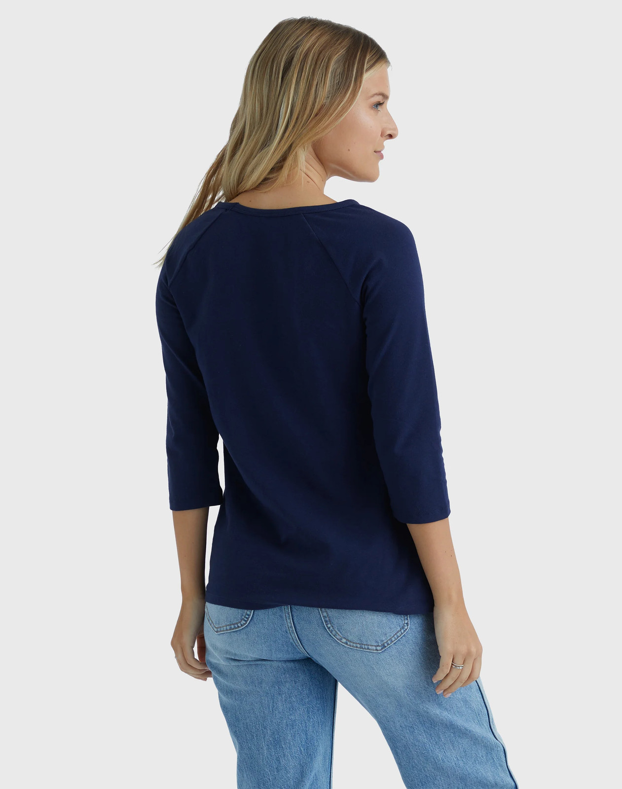 Hanes Women’s T-Shirt Raglan Sleeve Tee Stretch Cotton Plain 6 Colors sz S-2XL