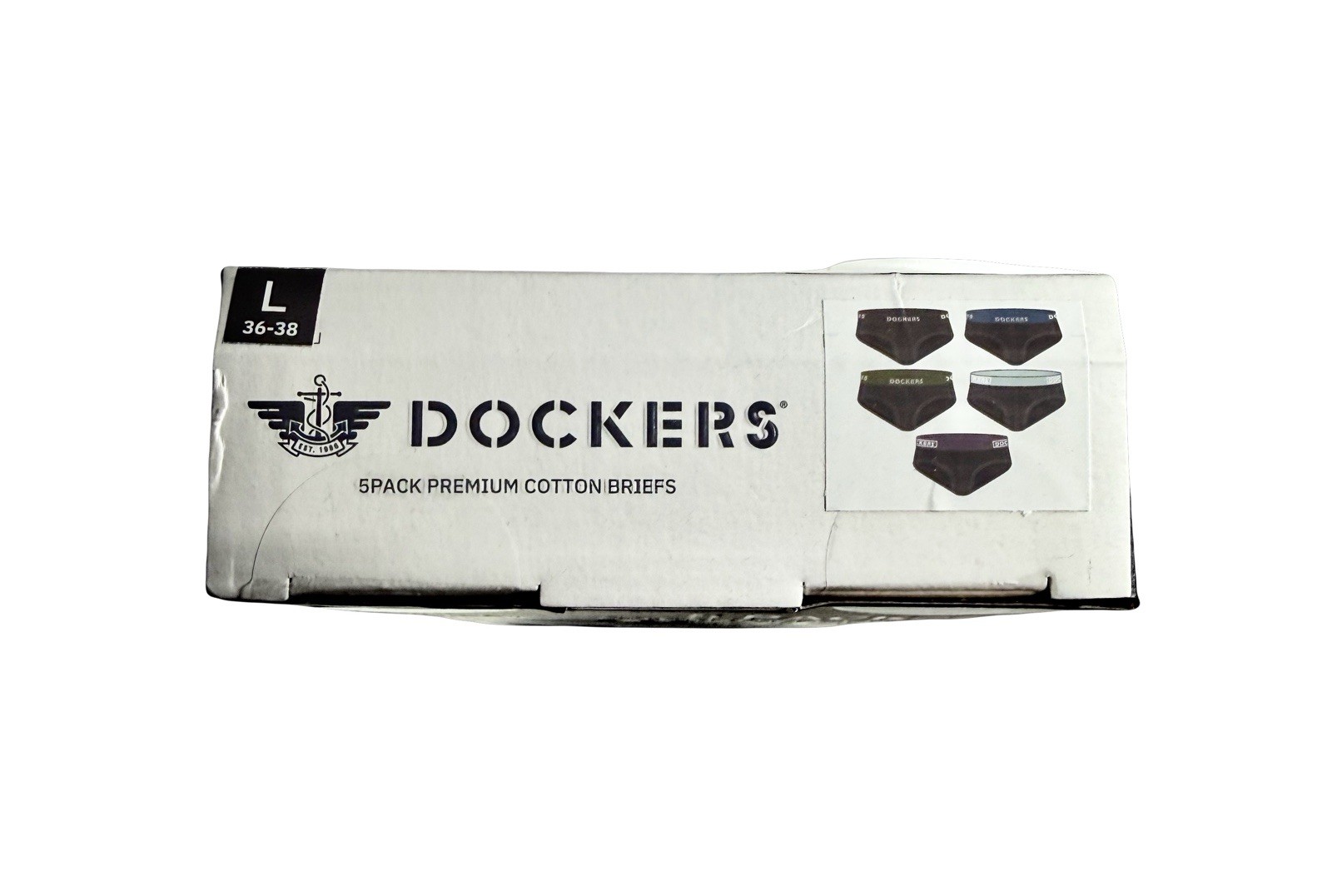NWT Dockers. Men’s 5 Pack. Premium Cotton Fly Front Briefs. Black. MSRP $38.00