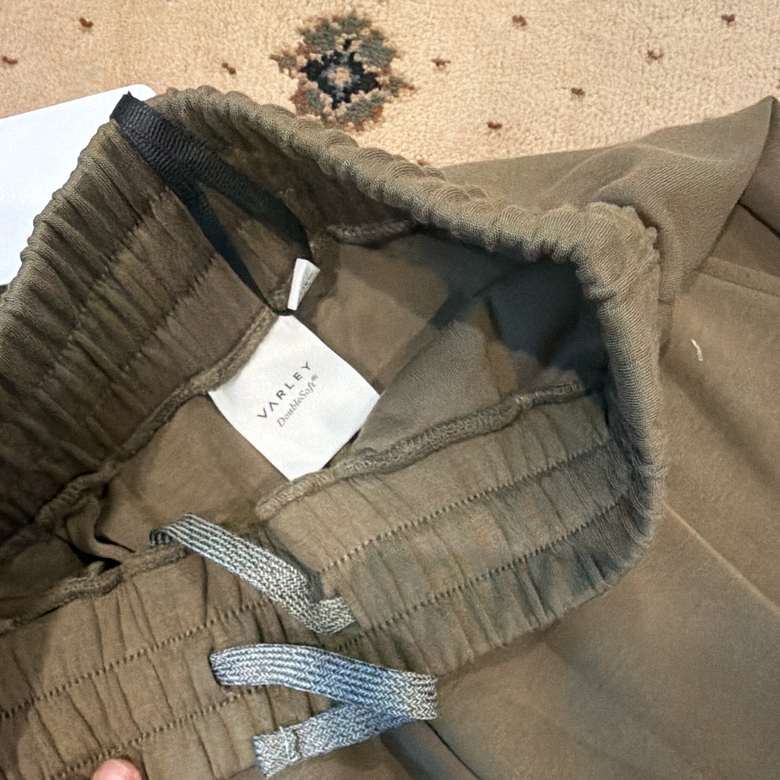 Varley Betsy Sweatshirt + Wide-Leg Pants 2pc Set S Green Mock Neck