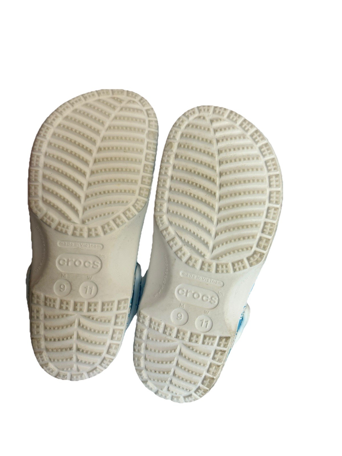 Crocs Crocodile Adult Classic Duke Print Clogs Blue White Women’s 11 Men’s 9
