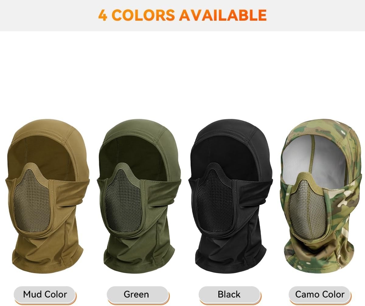 Balaclava Full Face Mask with Mesh Mouth Guard Tactical Airsoft Paintball Masks