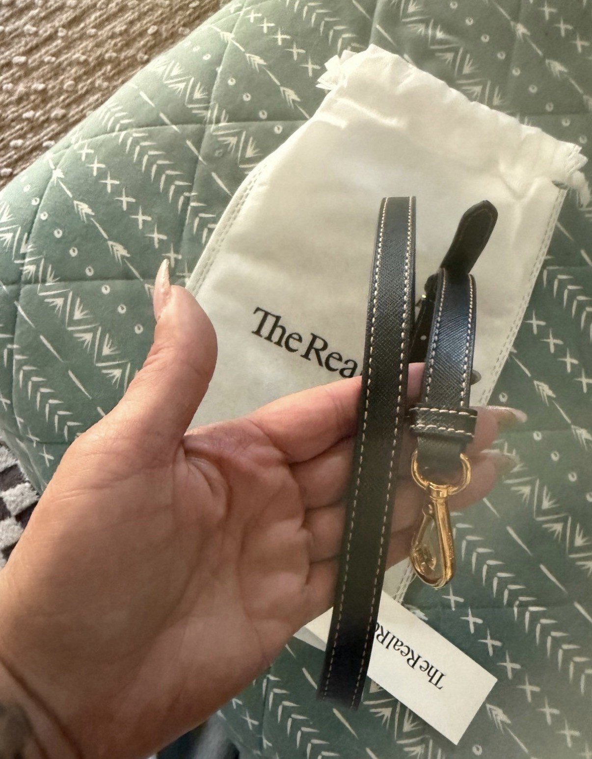 Authentic prada leather crossbody strap