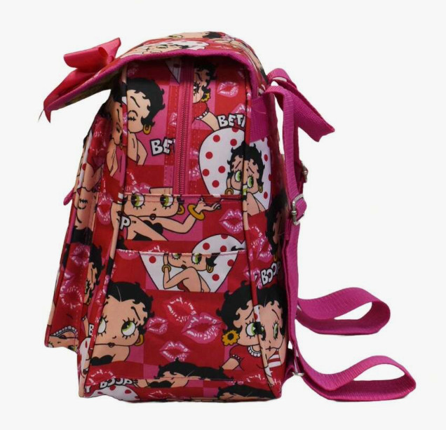 Betty Boop Pink Backpack Bow School Travel Casual Daypack Bag