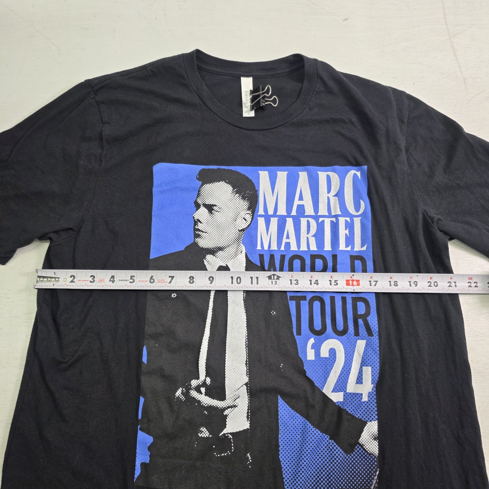 Marc Martel World Tour 2024 T-Shirt XL Black Concert Tee Unisex Canvas Graphic
