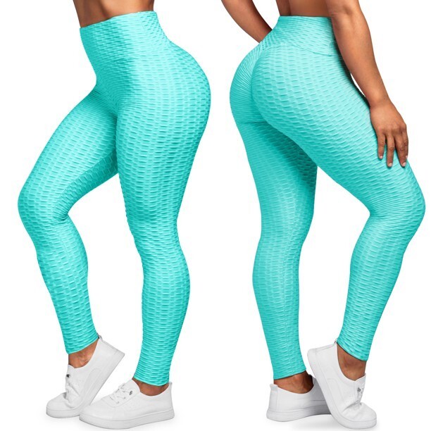Women’s Butt Lifting Textured High Waist Ruched Scrunch Yoga Workout leggings