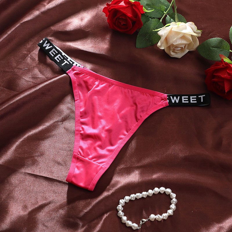 6 Pack Lot Sexy Womens G string Thongs Panties Satin Underwear Bikinis T back