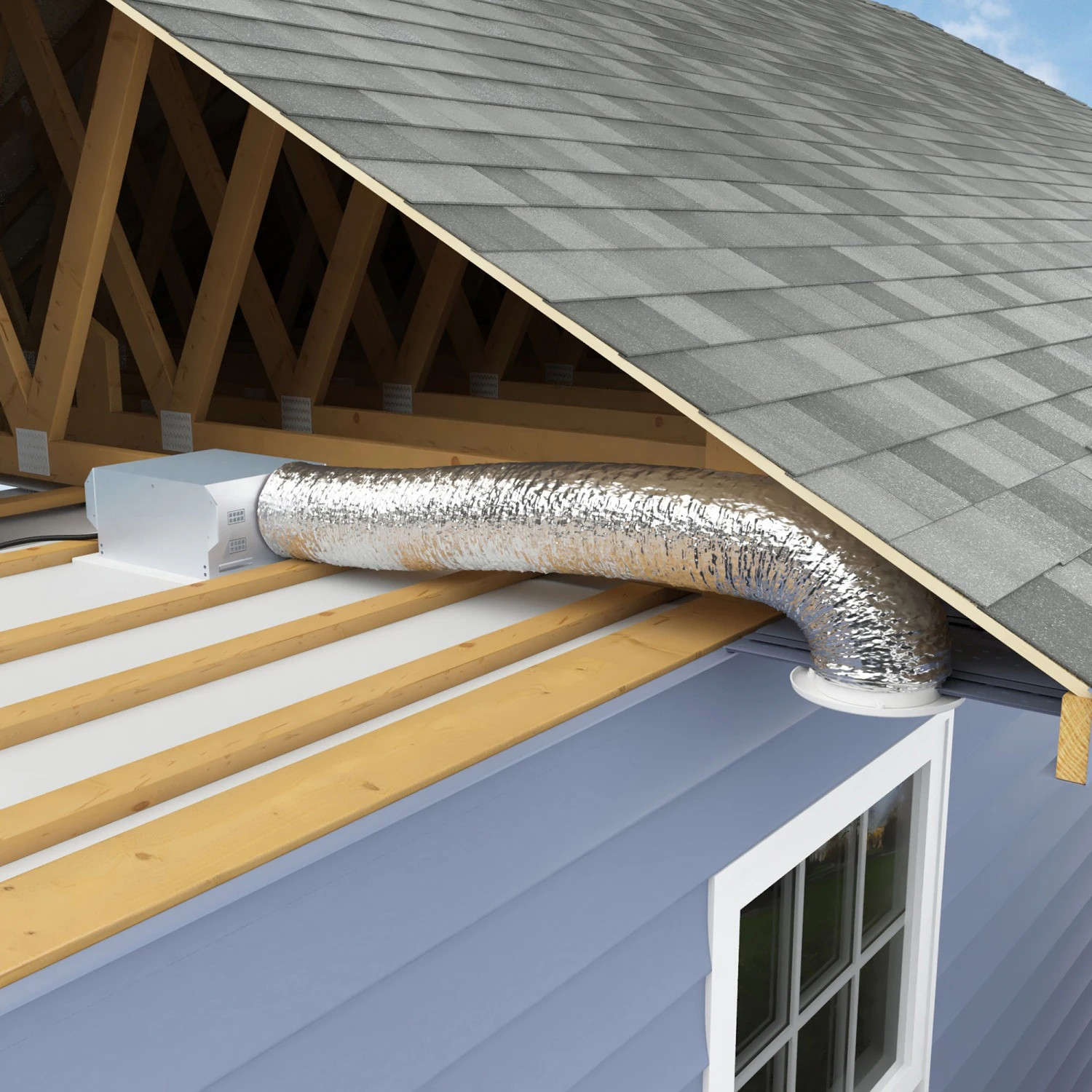 IMPERIAL 10.0-in x 25.0-ft Polyester Insulated Flexible Duct 8.0 – R|16292