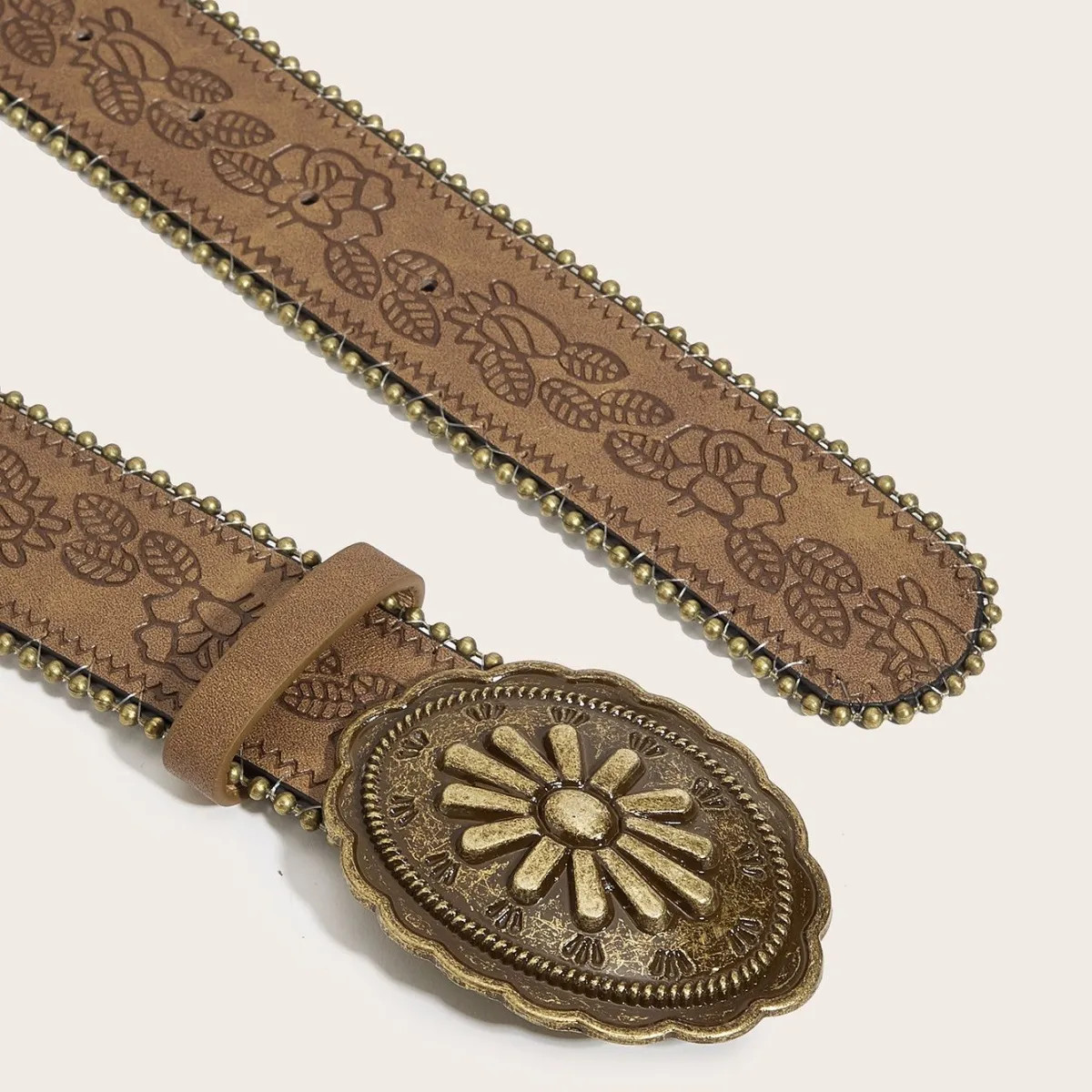 Vintage-style belt for jeans (103cm long, 3.8cm wide)