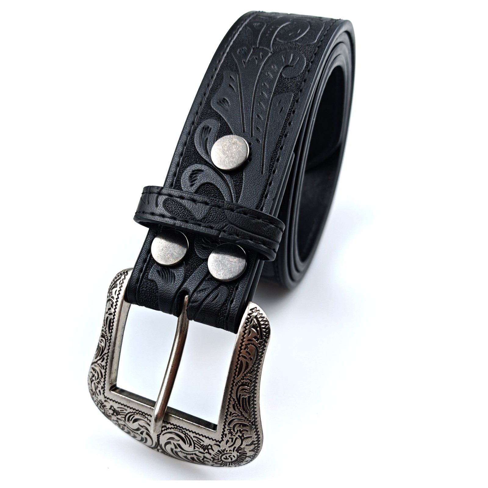 Western Belt Handmade Men’s Full Grain Leather With Buckle Cowboy Rodeo US SHIP