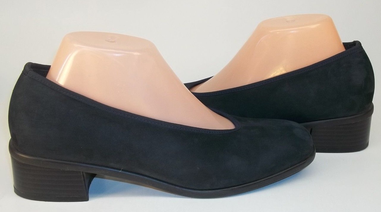 Theresia Womens US 9 G German 5.5 Black Suede Heels Pumps Work Shoes 2455