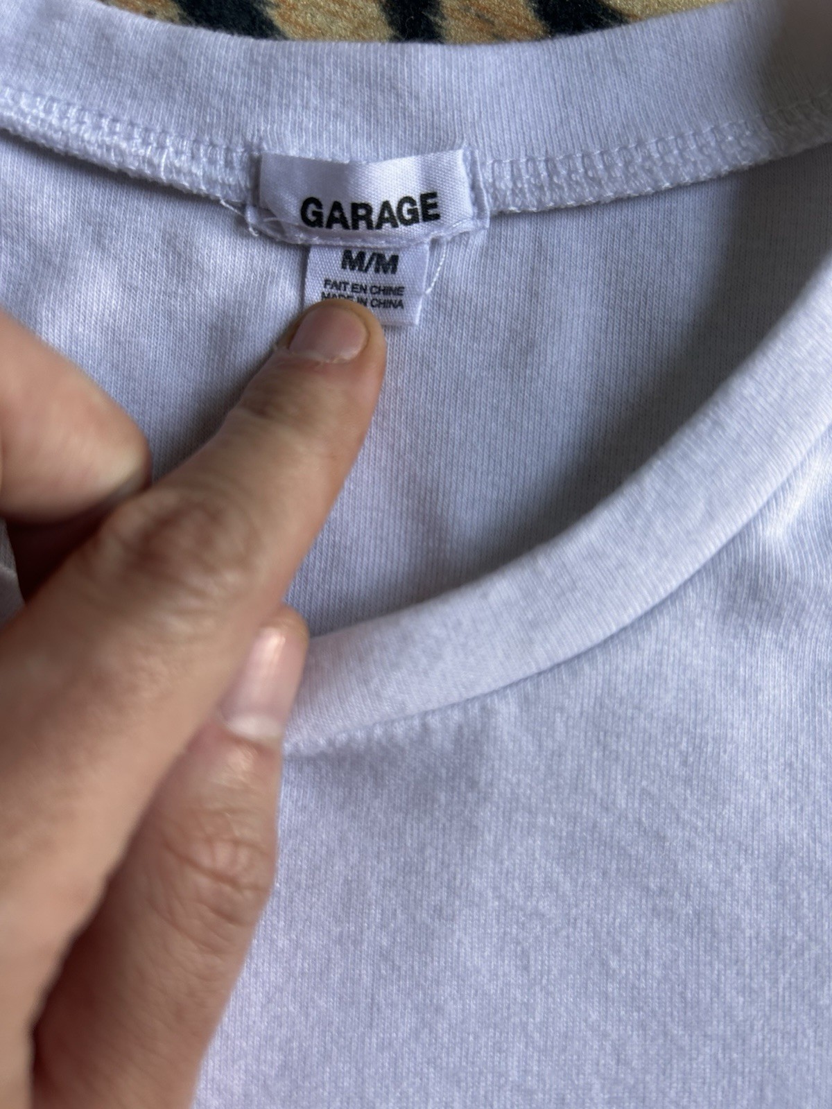 Y2K Garage Baby Tee White Top Vintage Car Graphic Size Medium 2000s Grunge Punk