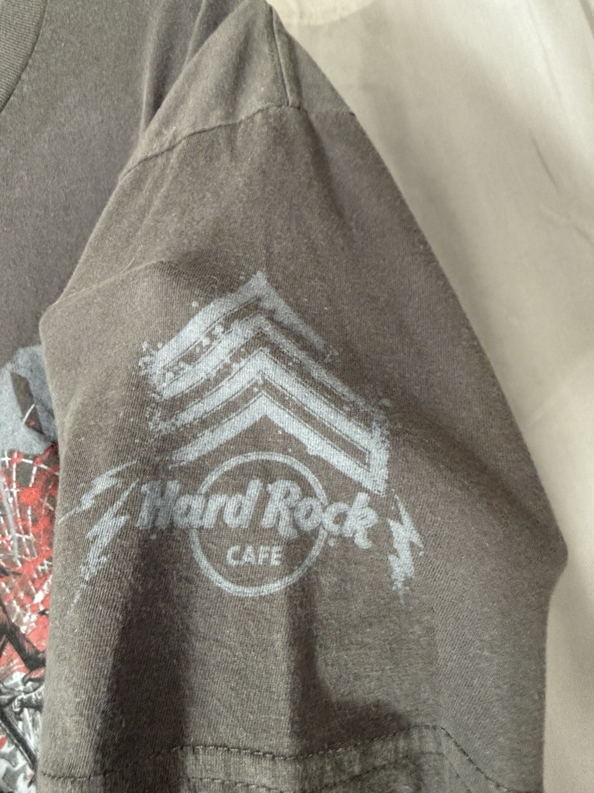 Hard Rock Cafe Shirt Mens Large Gray Maui Crest Skull Graphic Dragons Tee