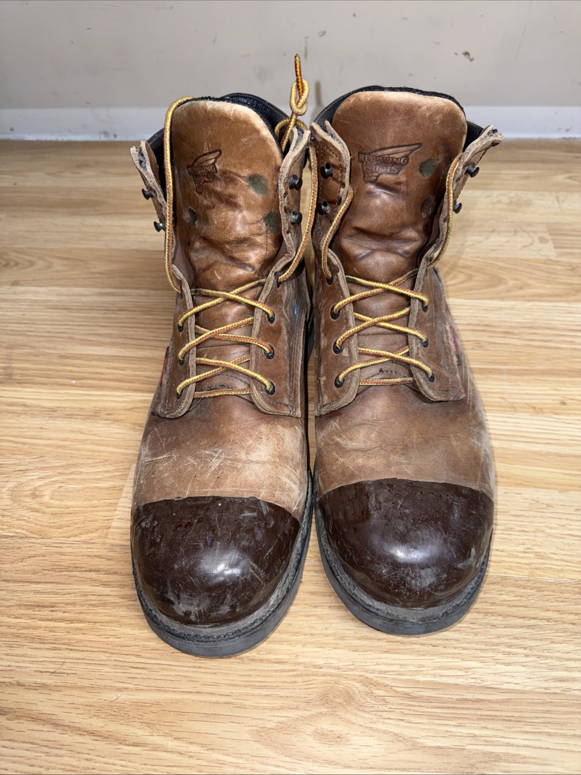 Red Wing 676 Supersole Boots with Brown Tuff Toe Size 12D (Soft Toe) (USA)