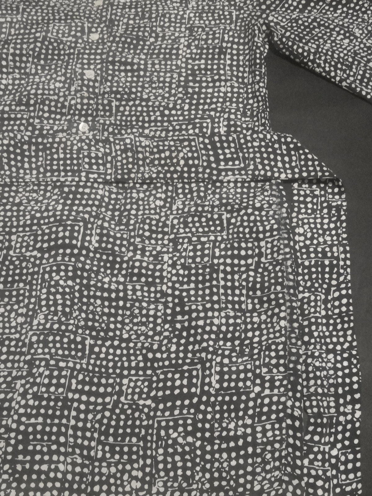 Brownstone Studio New York Shirt Dress Size 12 Black White Polka Dot Belted USA