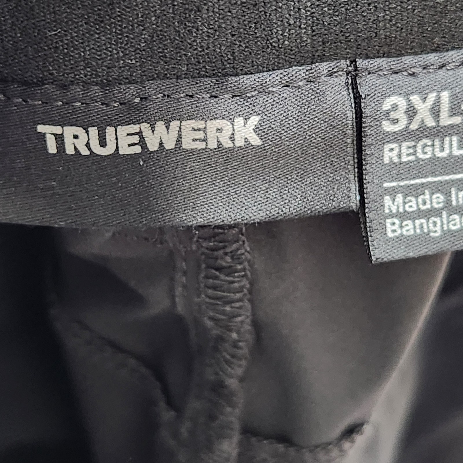Truewerk Pants Mens 3XL Black Flat Front Straight Leg Utility Work Cargo Pocket
