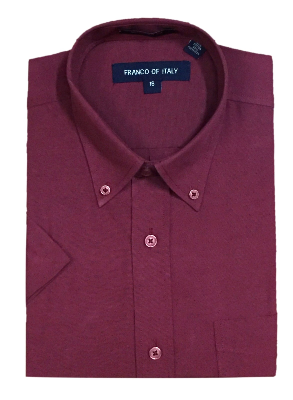 Men’s Short Sleeve Button Down Shirts Cotton Blend Oxford #02BS