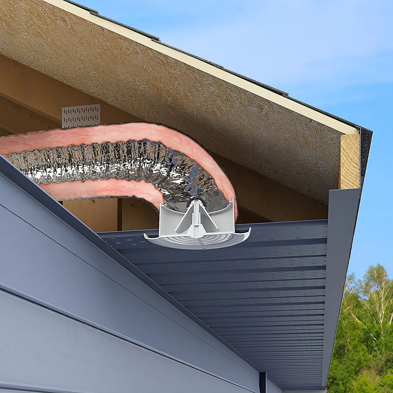 IMPERIAL 10.0-in x 25.0-ft Polyester Insulated Flexible Duct 8.0 – R|16292