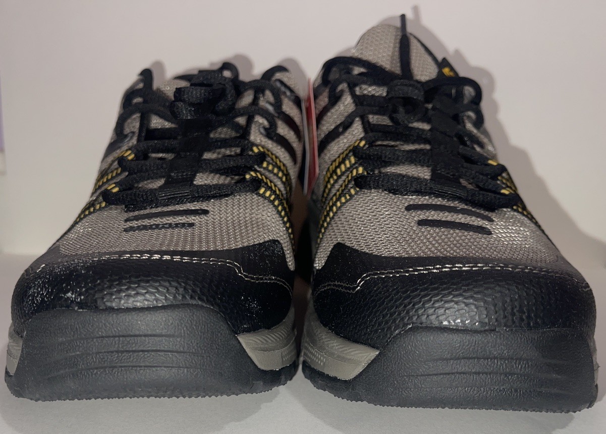Skechers Memory Foam Wide Fit Men’s 9.5W Tan Black Walking Comfort Sneakers