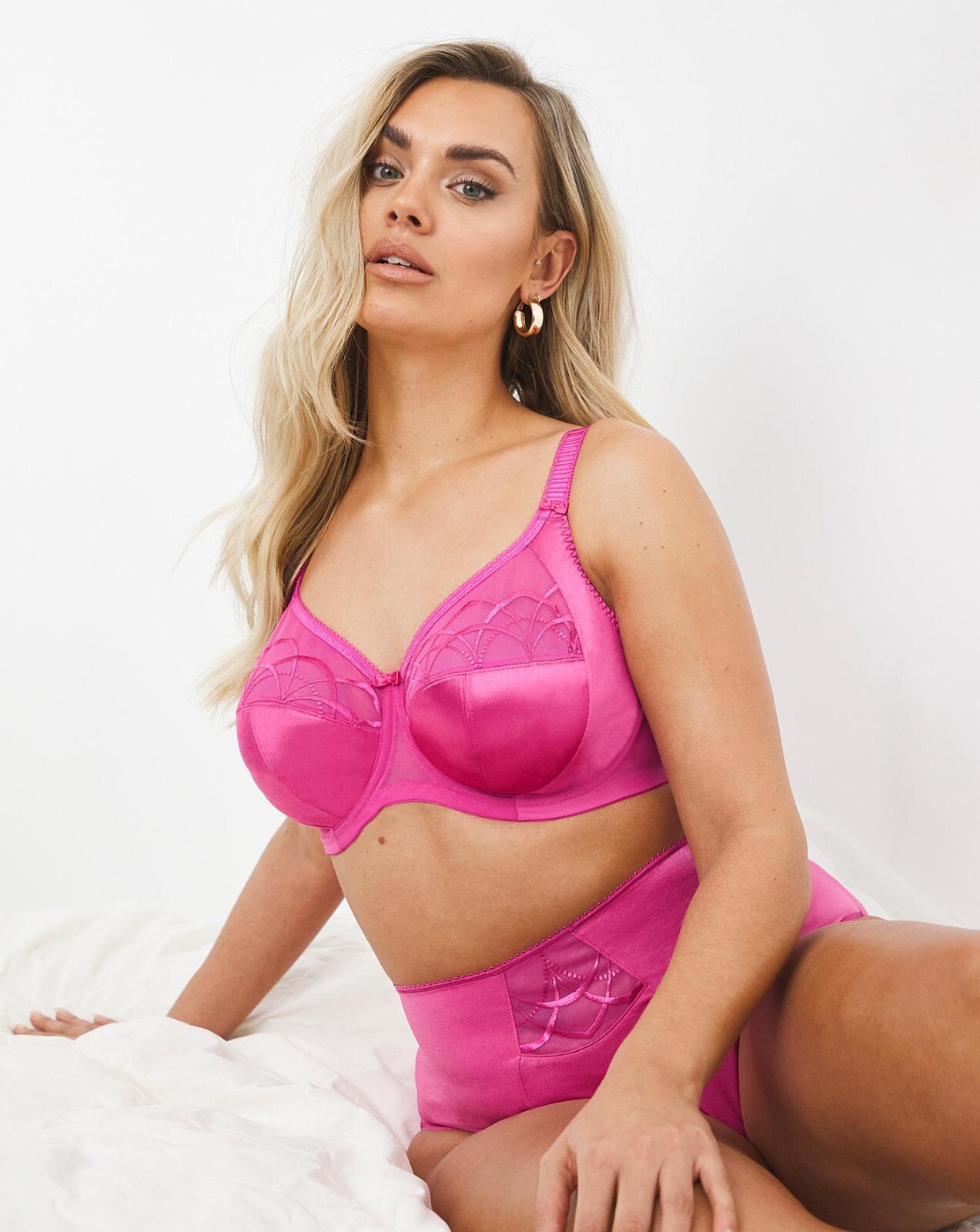 Elomi Cate UW Full Cup Banded Bra #4030 UK Sizes DD thru JJ Camelia Pink NWT $59