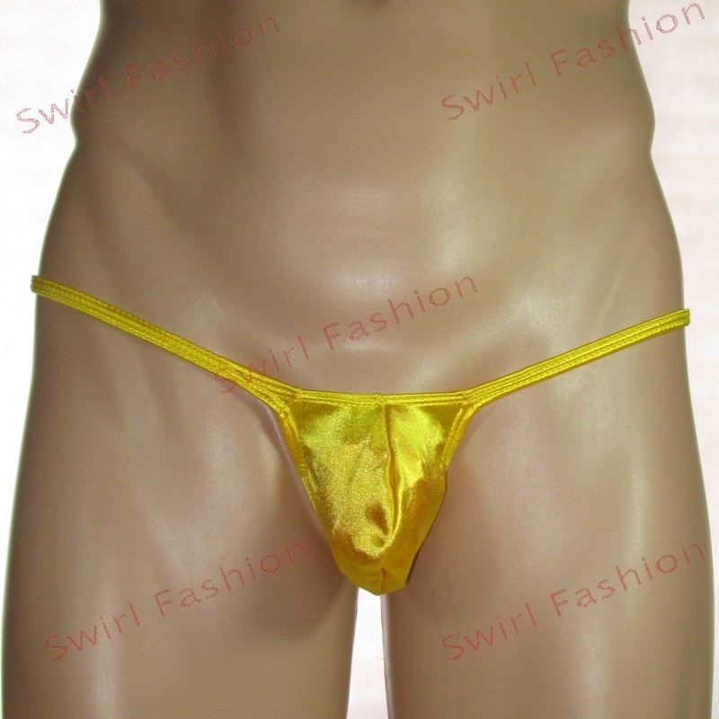 K403Y K403 Mens Grape Smugglers String Thong Contoured Pouch Shiny Satin Knit