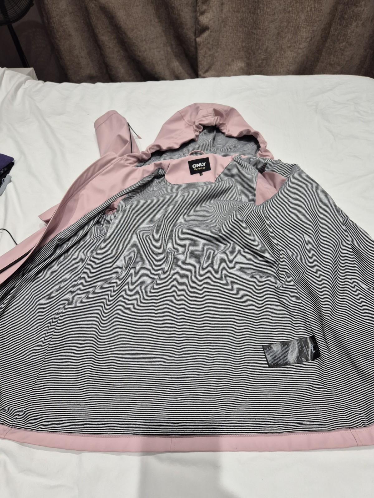 Only Onlrace Raincoat woman Pink UkS Hooded Fully Lined spring Casual Wear