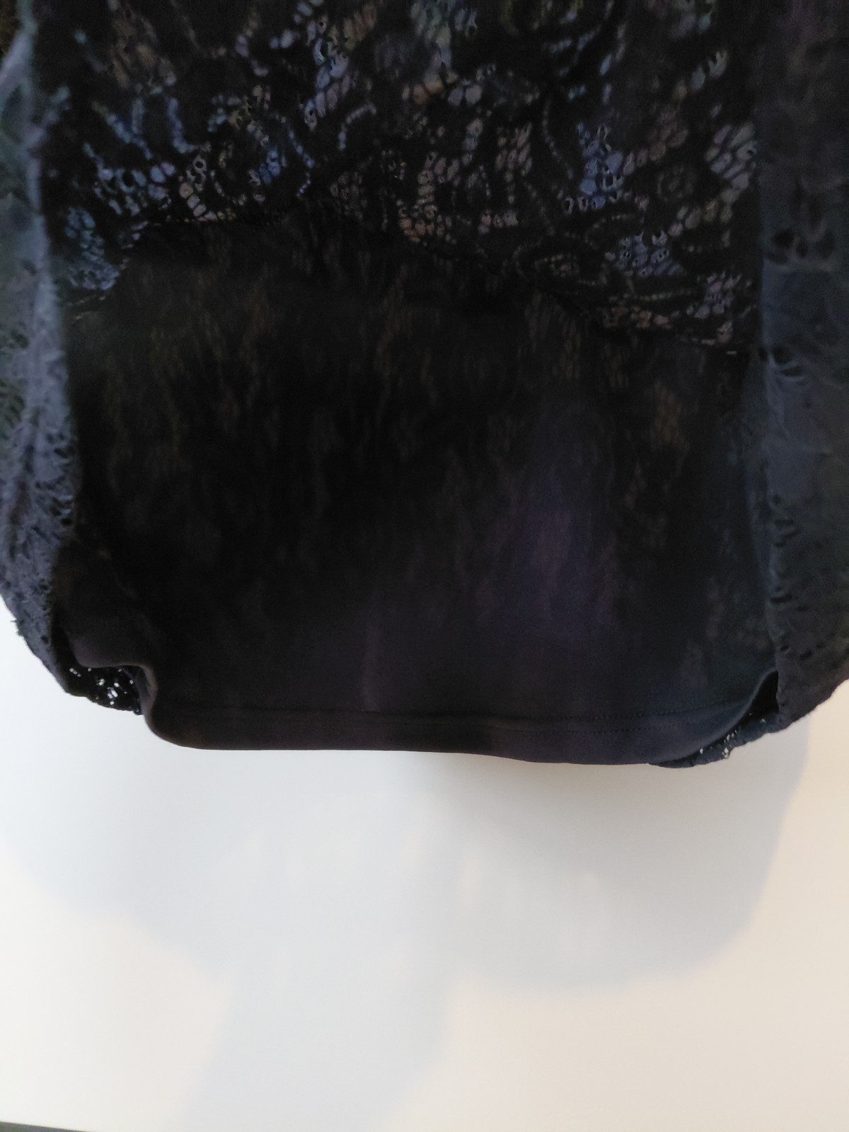 Capsule Black Lined Lace Wrap Top Knee-length Dress Size 18 Bnwt