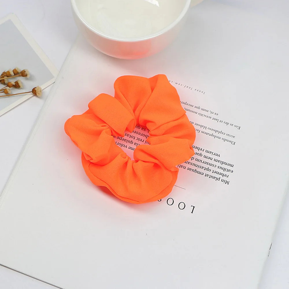1PCS Hair Accessories Neon Scrunchies Elastic Hair Ties Colorful Ponytail Holder