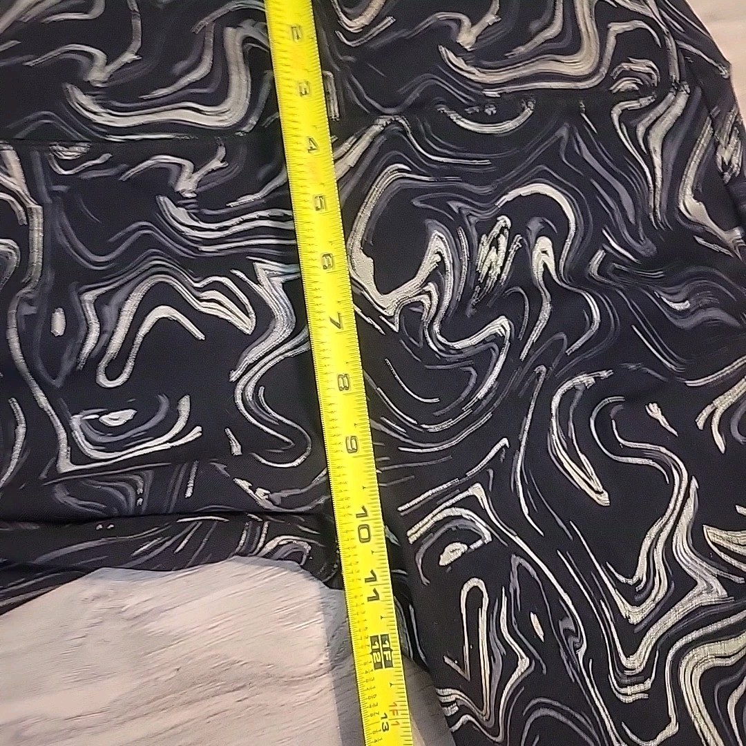 Soft Surroundings 10P-12P Leggings Black Metallic Swirl High Waist NEW