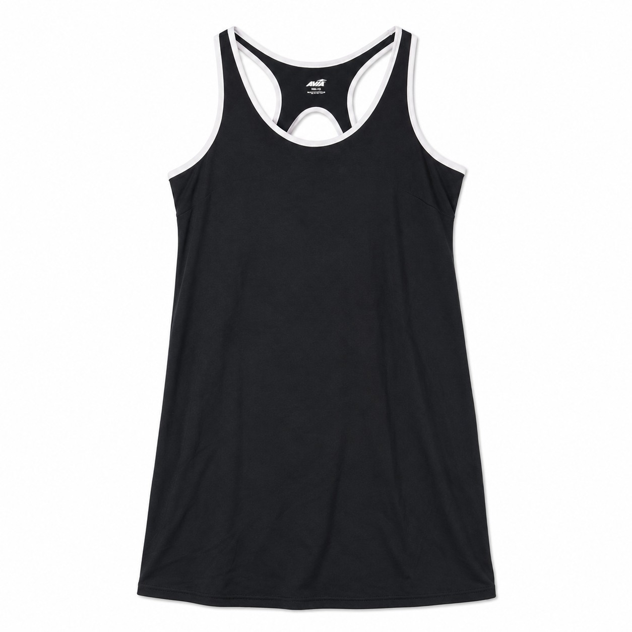 Avia Womens Plus XXXL (22) Black/White Racerback Tank Top Stretch Activewear