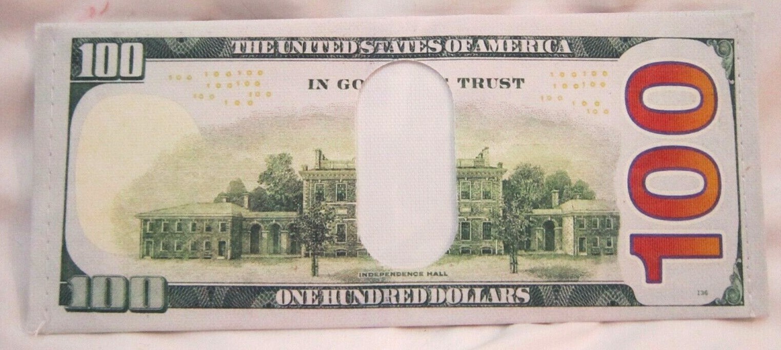 7.75″ Long Opened $100 Bill Wallet to hold your money! Party Favor!Looks Real!