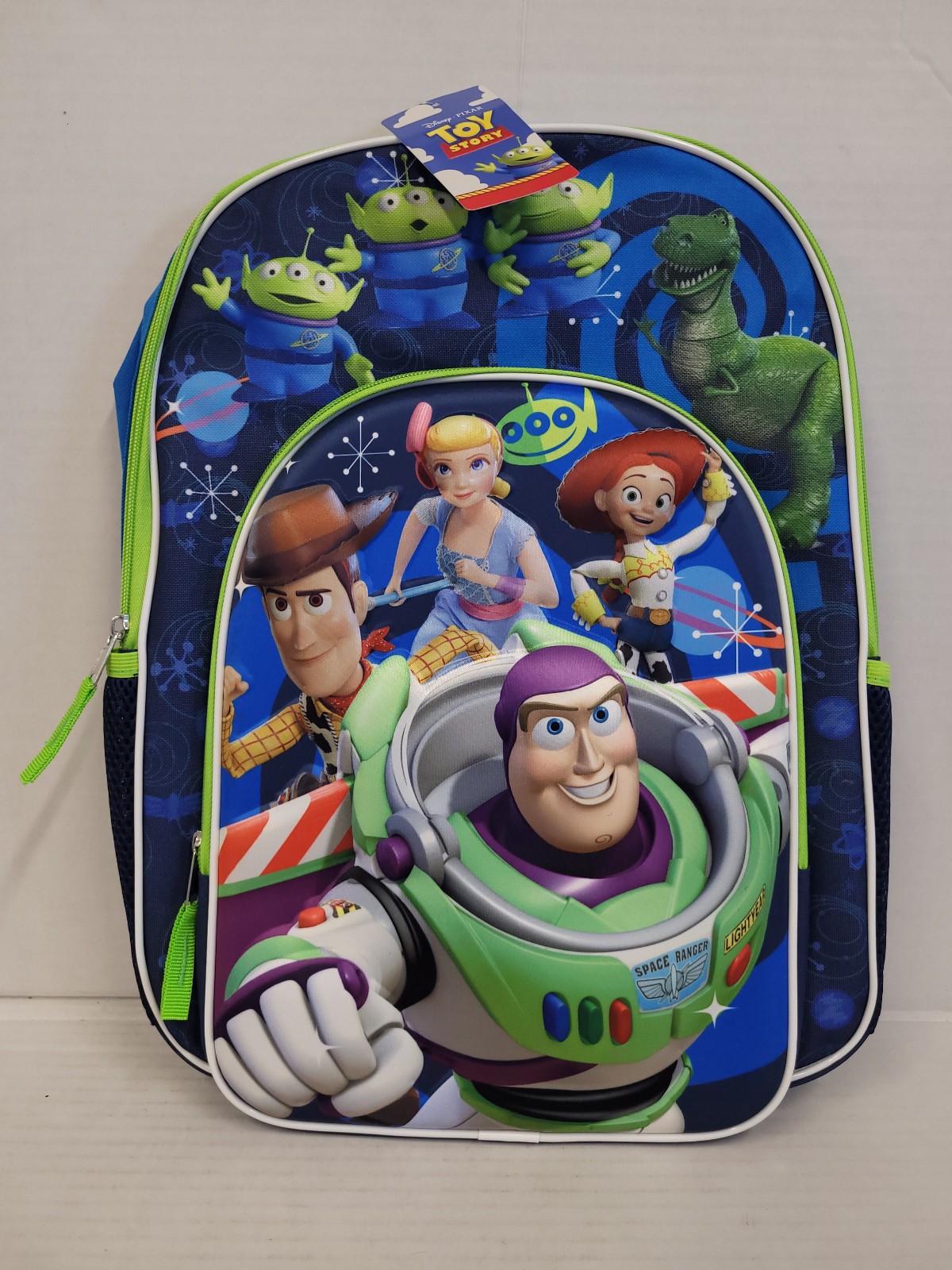 Large Backpack – Disney Toy Story Buzz 3D-Pop Up Molded 16″ School Bag NEW