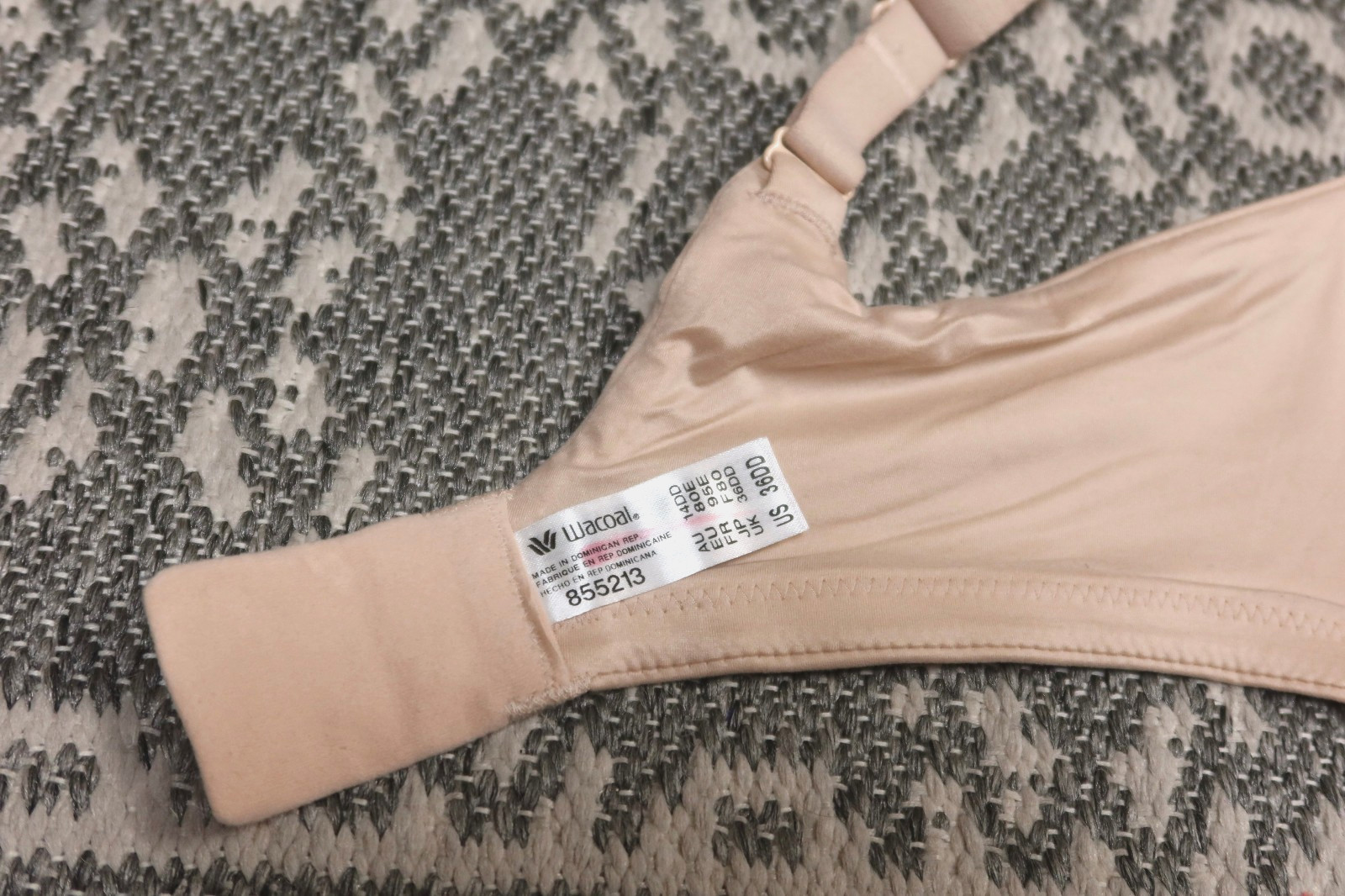 New Wacoal Perfect Primer Full Figure Underwire Bra – Size 36DD -Sand – # 855213