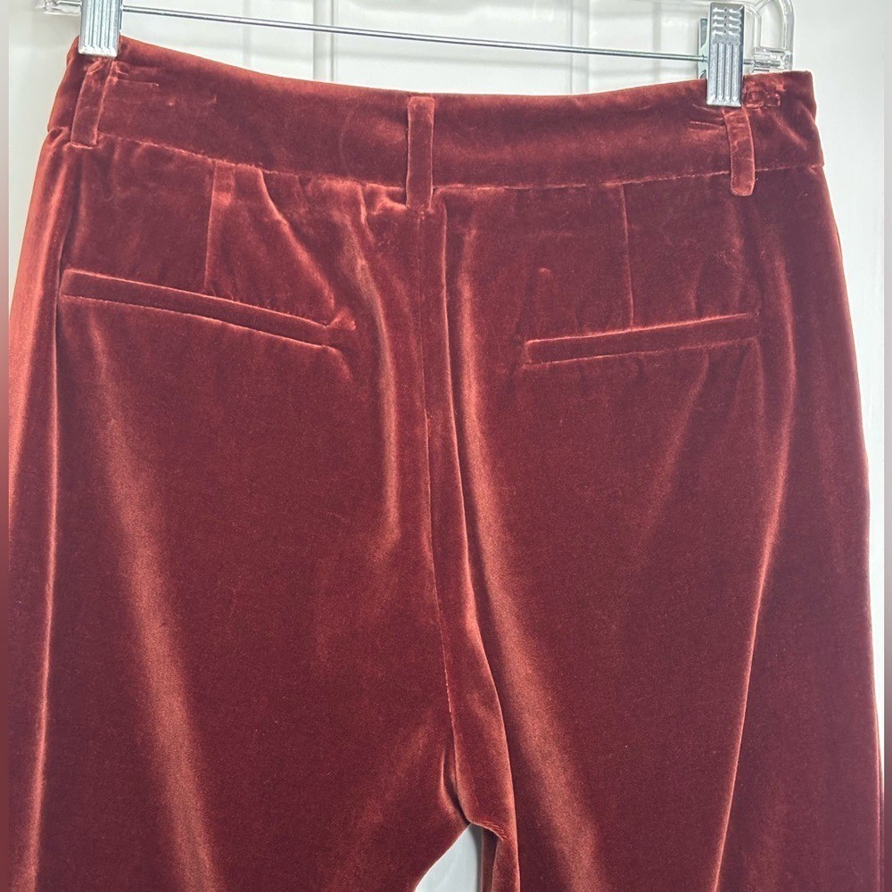 NWT LA DoubleJ Rich Coat 24-7 Velvet Solid Pants in Terracotta size S