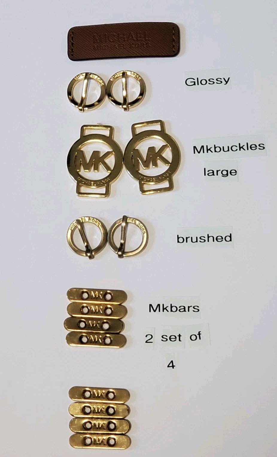 Michael Kors Authentic Gold-Tone Hardware Replacement Parts For Handbag/Shoes